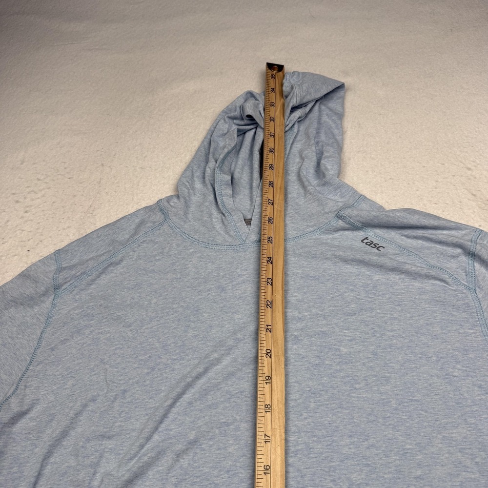 Tasc Performance Hooded Shirt Mens 2XL Blue Long Sleeve Bamboo Running Top - Picture 3 of 7